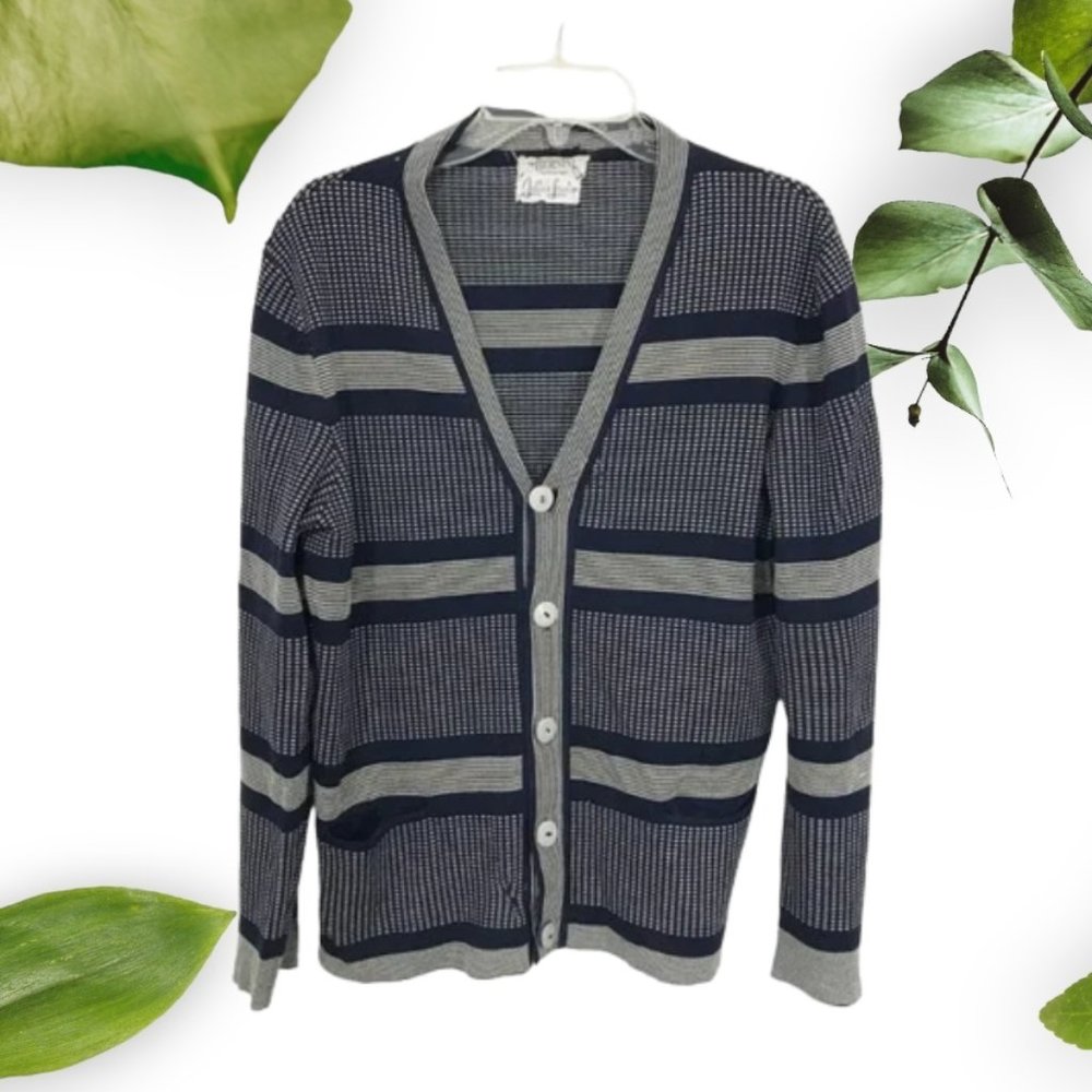 Vintage 70s Cardigan Sweater M | Bernini Julius Lewis